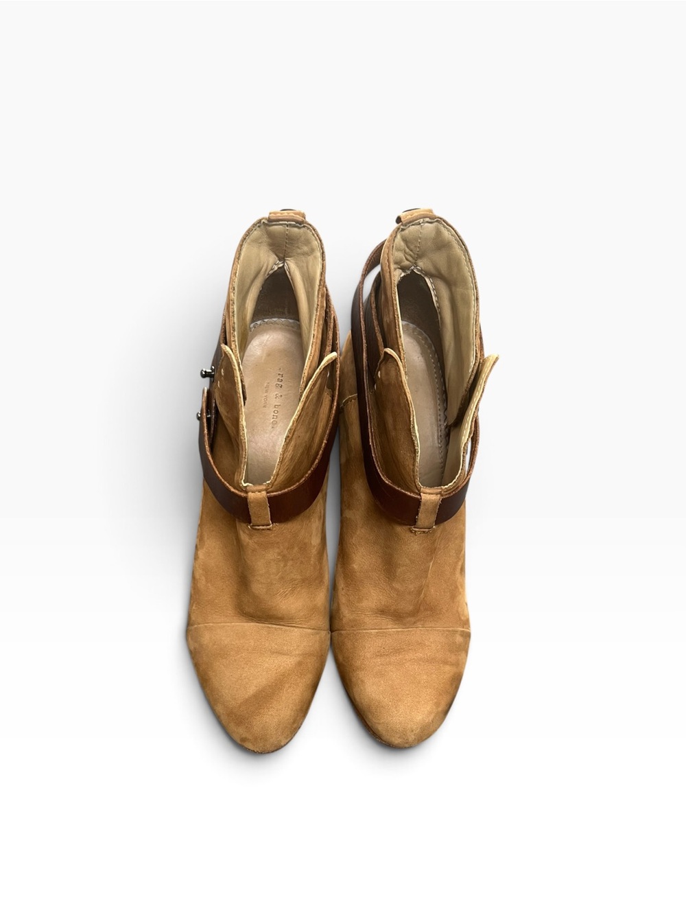 Rag And Bone Harrow Tan Suede Ankle Boots Size 40 10 Equivalent - Picture 4 of 8